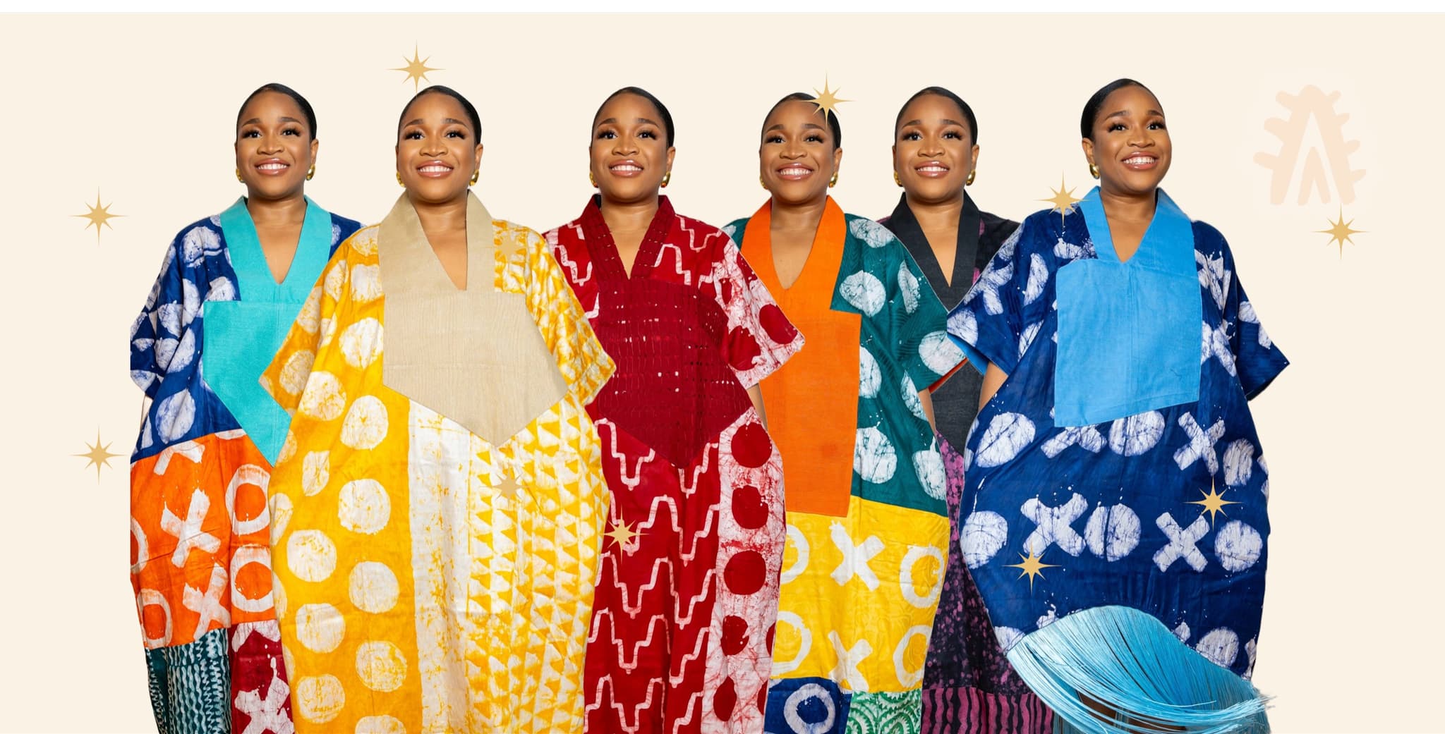 Aika community wearing vibrant Bubu garments